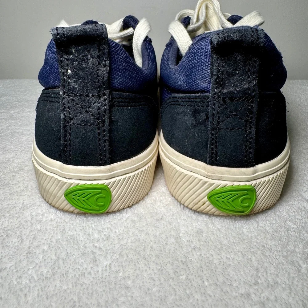 Cariuma x Master-Piece OCA Low Navy Blue Suede Canvas Sneakers Women 8 Men 6.5